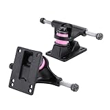 Masyrt Skateboard-Truck, 2 Stück, Skateboard-Achsen, Combo 8,3 cm Räder, ABEC Longboard, Skatebaord-Zubehör, Schwarz