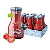 Curtice Brothers 6er-Pack Organic Tomato Ketchup - VERGLEICHSSIEGER SEHR GUT - BIO Ketchup aus der Toskana mit 77% Tomaten Anteil - 6 x 300g