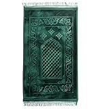 Aitsite Gebetsteppich, Weich Gebetsteppich Islam Prayer Rugs,Dicker Stoff Teppich Muslimische für Religionsübung (grün)