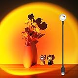 OSDUE Sunset Lamp, Sunset Projection Lamp mit USB, Sonnenuntergang Lampe ​360 °Drehung, für Live-Übertragung, Fotos, Wohnzimmer, Schlafzimmer Romantische Dekor(Sonnenuntergang Rot)