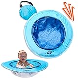 Smart-Planet Pop Up Baby Pool für Strand Blau 70x70cm, 20x50cm (Sitzfläche HxB) - to Go Planschbecken für Kinder - Strandpool reißfest - Wurf Pool inkl. Tragetasche