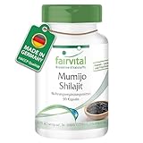 Fairvital | Mumijo Shilajit - 90 Kapseln - mit 1000mg Mumijo-Pulver pro Tagesdosis - Original Himalaya Shilajit - Fulvin- & Huminsäure - qualitätsgeprüft und hochdosiert - 100% vegan - Made in Germany