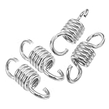 Toyvian 4 Stück Porch Swing Federn aus Wetterbeständigem Metall mit Stoßdämpfung für Hängesessel und Hängematten Deckenaufhängung für Garten Terrasse und Indoor-Bereich Silberfarben