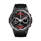 Jectse Smartwatch, Fitness-Tracker, BT-Anrufe, IP68 Wasserdicht, Unterstützung Mehrerer Sprachen, Benutzerdefinierte Zifferblätter, 1,43 Zoll, 7 Pro Zeblaze Smart-Armband-Sportuhr (Black)