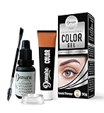 Demure Color Gel Augenbrauen- und Wimpernfarbe 30g, Professional Formula Augenbrauen- und Wimpernfarbstoff-Kit mit Keratin-Komplex für optimale Festigkeit, Glanz und Farbe (1.0 Schwarz)