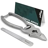Blizzard Nagelzange für Fußnägel – Extra starke Fußnagelzange für dicke, harte & eingewachsene Zehennägel – Profi Pediküre Fußpflege Werkzeug aus Edelstahl inkl. Nagelfeile – 15 cm Pufferfeder