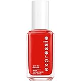 Essie expressie schnelltrocknender Nagellack in Rot, Nr. 475 send a message, vegane Formel ohne Inhaltsstoffe tierischen Ursprungs