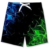 Fanient Badehose für Jungen Schnelltrocknende Badeshorts mit 3D-Druck Diamant Grafik Kinder Schwimmhose Bathing Suits
