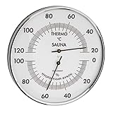 TFA Dostmann Analoges Sauna-Thermo-Hygrometer, 40.1032, Messung der Temperatur/Luftfeuchtigkeit, präzises Haar-Synthetik-Werk