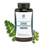 RedMoringa® Zink Tabletten 15 mg - 300 vegane Tabletten - Hochdosiertes Zink und Moringa für optimale Gesundheit, Zink Kapseln in Premium Qualität - für Energie und Immunität