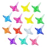 WEKAMOS 20 Stück Teiliges Bunte Acryl Gyroskop Spielzeuge für Leuchtende Rotierende Pädagogisches Hand Auge Koordinationstraining Geeignet als Party Mitgebsel und