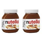 Nutella Nuss-Nougat-Creme, 750 g Verpackung kann variieren (Packung mit 2), Kakao