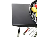 Grilltischablage für Weber Kugelgrill 57 cm, Weber Master Touch 57 cm, Premium, Original Holzkohlegrill 22 inch, Kugelgrillzubehör, BBQ Seitentisch, Pulverbeschichteter Stahl, Outdoor BBQ