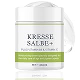 Kressesalbe Plus, Kressesalbe Gegen Altersflecken, Pigmentflecken, Sommersprossen, Dunkle Flecken, Kresse Anti Aging Creme Frauen, Kresse Salbe Gesichtscreme für Frauen und Männer - 114g