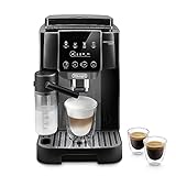 De'Longhi Magnifica Start ECAM222.60.BG, Kaffeevollautomat mit LatteCrema-Milchsystem für Automatischen Cappuccino, 4-Direktwahl-Tasten, Soft-Touch-Bedienfeld, x2-Funktion, 1450W, Schwarz/Grau