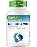 Glucosamin 900mg - 300 Kapseln - bioaktives D-Glucosaminsulfat aus Fermentation - ohne unerwünschte Zusätze - hochdosiert - vegan