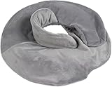 Vital Comfort Nacken-Wärmflasche 1,7 L mit breitem Trichter, Klettverschluss und Stehkragen – Wärmt Nacken und Schultern, abnehmbarer Fleece-Bezug, ideal für Entspannung und Wärme