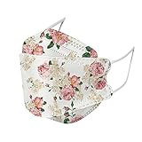 50 Stück Mundschutz Erwachsene mit Motiv Einweg 4-lagig Fischform Mund Nasenschutz Schöne Bedruckt Maske Atmungsaktiv Geruchlos Staubdicht Mund-Tuch Bandana Halstuch Masken Schals, 220127