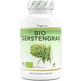 Bio Gerstengras - 365 Kapseln - Hochdosiert mit 1500mg je Tagesportion - Laborgeprüft & zertifizierte Bio Qualität - Ohne unerwünschte Zusätze - Vegan