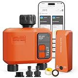 XinFuture Smart WLAN Bewässerungscomputer 2 Ausgänge mit 300 Meter RF,WiFi Super-Abdeckung,Bewässerungssystem Garten mit Regenverzögerung, App & Sprachsteuerung,Wasser Zeitschaltuhr Automatischem
