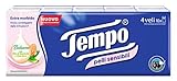 Tempo - Taschentücher, 4-lagig mit Aloe-Vera für empfindliche Haut - 10 Päckchen mit je 9 Taschentücher.