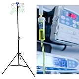 Tragbarer Infusionsständer, Tropfbeutelständer, Intravenöser Faltbarer Stangenständer, Höhenverstellbar 70~210cm Tropfbewässerung Gestell aus Aluminiumlegierung, für Häusliche Pflege ​klini