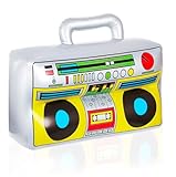 TK Gruppe Timo Klingler Kostümheld® Aufblasbarer Retro Ghettoblaster ca 45 x 42 cm Hip Hop Radio Walkman 80er 90er Outfit Party Accessoires Kostüm Fasching Karneval Bad Taste Assi