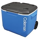 Coleman Blue 60QT Tricolour Wheeled Camping Cooler