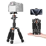 K&F Concept Mini Stativ,kompaktes Kamera Stativ mit 360° Kugelkopf,52 cm Desktop Stativ,Tischstativ mit Handyhalterung, Tripod für Canon g7x/Sony/Nikon/Fujifilm,Max Belastung bis 6kg,S225A1+BH-25
