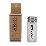 LiveCoco Zero Plastic Dental Floss, Tooth Floss for Adults and Kids with Refillable and Reusable Glass Holder, Waxed Floss with Fresh Mint Flavour for Oral Care, 30m Floss Spool