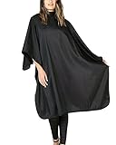 IC-collection Professionelle Haarschneideumhang Schwarz mit Hakenverschluss, antistatisch, wasserabweisend