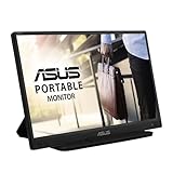 ASUS ZenScreen MB166C - 15,6 Zoll tragbarer USB Monitor - Full HD 1920x1080, Hybrid Typ-C, Autorotation, leichtes Design, Smartcase, Stativ Sockel - IPS Panel, 16:9, entspiegelt