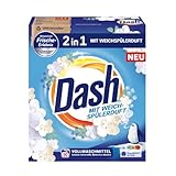 Dash 2in1 Vollwaschmittel Pulver mit Weichspülerduft 50WL - Intensiv-Frische & Strahlende Sauberkeit - Bloomful Wave™ Technologie für Weiße Blütendüfte - 3kg