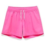 MEILONGER Mädchen Jungen Shorts Badehose Strand Board Shorts Kinder Kurze Leichte Casual Badeanzug Bademode Keine Liner(Pink,10-12)