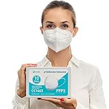 Health2b FFP2 Masken CE Zertifiziert aus Deutschland 5-10-20-40 Stück CE1463 5-Lagen Medizinisch Mundschutz Weiß Hygienisch Schutzmasken Op Maske Atemschutz DERMATEST® Sehr Gut (Weiß, [10 Stück])