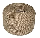 Natürliches Jute-Seil, 8 mm dick, 50 m lang, für Garten, Basteln, Verpackungen und Dekoration