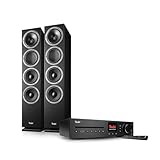 Teufel Theater 500 KOMBO 2 Sound System - Leistungsstarke Stereo Anlage mit Bluetooth aptX und Stereo CD-Receiver, WLAN, DAB+ Digitalradio, USB (Schwarz)