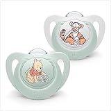 NUK Star Schnuller Disney Winnie Puuh| BPA-freies Silikon | 6-18 Monate | grün | 2 Stück