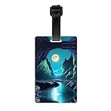 Water Moon Cave Gepäckanhänger Einzigartige Reisegepäck-Taschen-Anhänger Koffer Identifizieren Etiketten Tasche Etiketten Koffer Tags