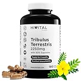 Tribulus Terrestris 2250 mg. 180 vegane Kapseln für eine...