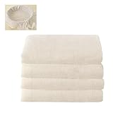 4 Stück Passiertuch, 50 x 50 cm Käsetuch Waschbares Mulltuch, Cheesecloth Wiederverwendbar zum Sieben von Saft Käse Tee Nussmilch Suppe Joghurt Tofu