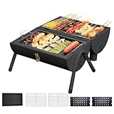 Holzkohle-Grillfass | Räuchergrill mit Griff, Multifunktionsgrill für Outdoor, Hof, Balkon, Wohnung, , Terrasse