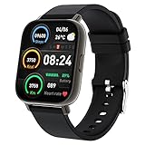 Smartwatch, Armbanduhr Bluetooth 1.69 Voller Touch Screen IP67 Wasserdicht Smart Watch Schwarz, Fitness Tracker mit Schrittzähler Schlafmonitor Stoppuhr für Sportuhr Herren