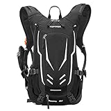 Toptrek Fahrradrucksack 18L Ultraleicht Fahrrad Rucksäcke mit Regenschutz und Helmabdeckung Trinkrucksack Wasserdicht Radsport Rucksack Sportrucksack Hydration Rucksack für Herren MTB(Schwarz)