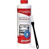 Maxxi Clean | Backofen,- und Grillreiniger Kombiset | 500 ml Gel inkl. 1x Pinsel | extra starker selbstarbeitender Reiniger und Fettlöser | für Backofen, Herdplatte & Grill | löst Verkrustungen