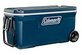 Coleman Xtreme Cooler, large cool box with 90 L capacity, high-quality PU full foam insulation, cools up to 5 days, portable cool box; perfect for camping, festivals and fishing, Blue
