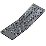 Faltbare, kabellose Tastatur – Leises Tippen, wiederaufladbare -Tastatur, kompaktes Bürogerät | Reisefreundliches, faltbares Gerät für Smartphone, Tablet, leichtes, ergonomisches Gadget für d