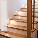 ECENCE 16 Stück Treppenstufen Antirutsch Treppenstufen Matten Transparent für Holz, Fliesen, Stein und andere Glatte Böden, Rutschschutz Treppe, Selbstklebend 60x10cm