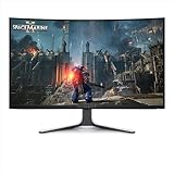 Alienware AW3225QF 32 Zoll 4K UHD (3840x2160) 1700R Curved Gaming Monitor, 240Hz, QD OLED, 0.03ms, NVIDIA G-SYNC Kompatibel, HDR, Dolby Vision, USB-C, DisplayPort, 2X HDMI, 4X USB, 3 Jahre Garantie