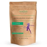 Aminosäuren Komplex hochdosiert - 180 vegane Amino Kapseln mit je 750 mg pro Tagesdosis mit 9 verschiedenen Aminosäuren - EAA von meinVitalium
